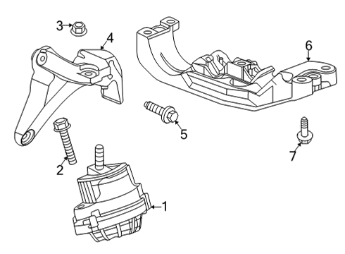 2023 Cadillac CT5 Engine & Trans Mounting Diagram 2 - Thumbnail