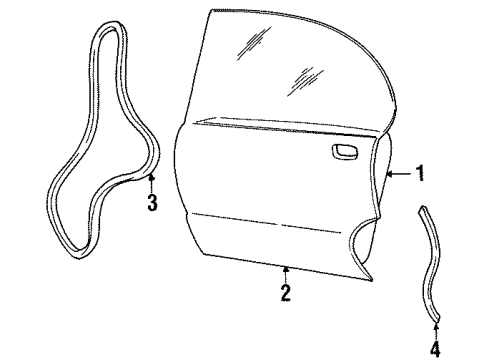 1992 Pontiac Bonneville Rear Door Diagram
