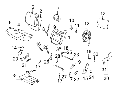 2002 Pontiac Bonneville Coupling Nut Diagram for 11517996