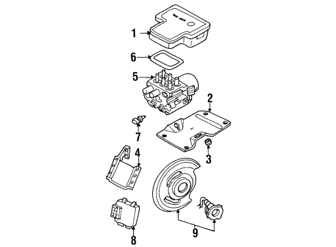 1999 GMC Yukon ABS Components Diagram