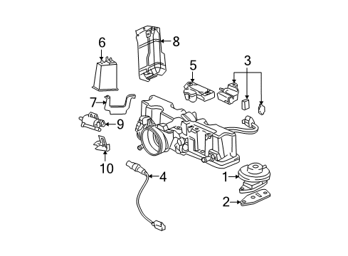 2004 Pontiac Sunfire Emission Components Diagram