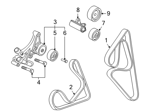 2000 Buick Park Avenue Serpentine Belt Diagram for 19355282
