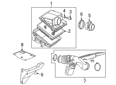 2012 Cadillac Escalade EXT Air Intake Diagram