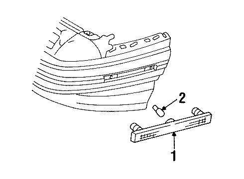 1994 Pontiac Grand Prix Side Marker Lamps & Reflector Diagram 1 - Thumbnail