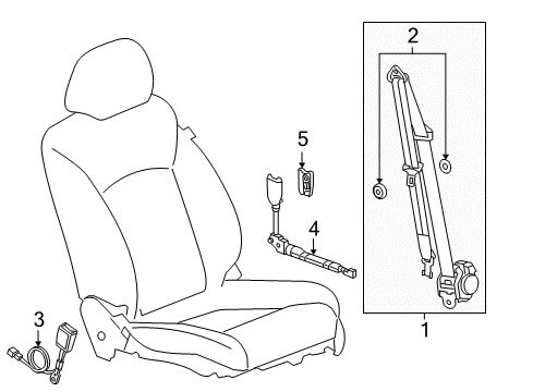 2019 Chevy Cruze Front Seat Belts Diagram