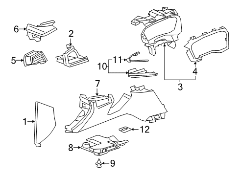 2020 Cadillac XT6 Applique Panel, Black Diagram for 84631520