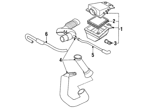 1994 Pontiac Sunbird Hose Diagram for 90499500