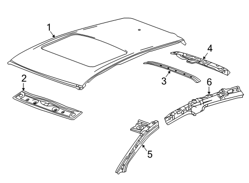2020 Chevy Spark Roof & Components Diagram 1 - Thumbnail