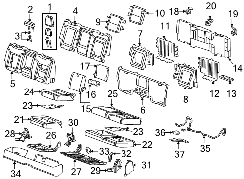 2023 Chevy Silverado 1500 Seat Back Heater, Front Diagram for 86780911