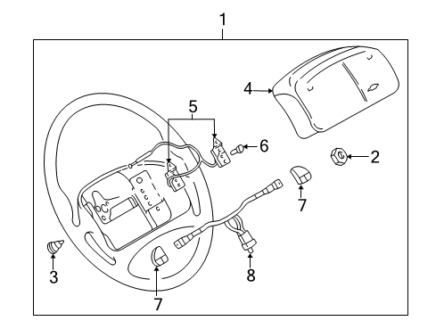 2000 Chevy Impala Steering Column & Wheel Diagram 5 - Thumbnail
