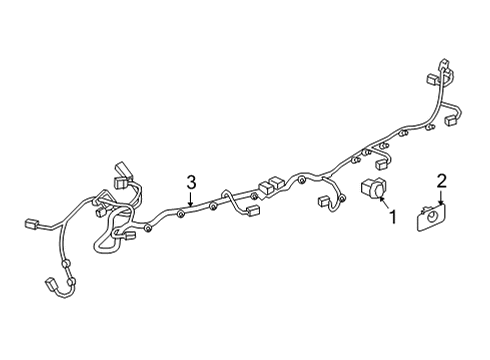 2020 Cadillac XT5 Electrical Components - Rear Bumper Diagram 1 - Thumbnail
