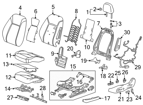 2020 Buick Regal TourX Lumbar Control Seats Diagram 1 - Thumbnail