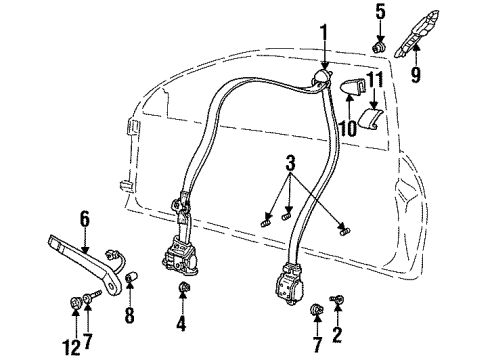 1994 Pontiac Grand Am Front Seat Belts Diagram