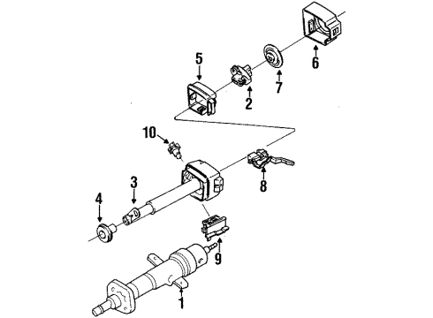 1987 Chevy Beretta Tilt Lever Diagram for 26015021