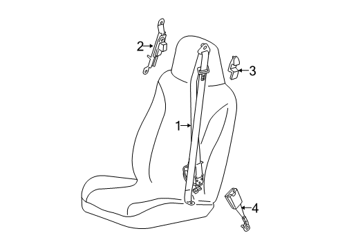 2012 Chevy Colorado Front Seat Belts Diagram 1 - Thumbnail