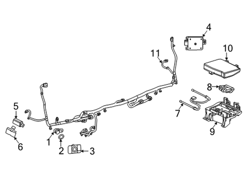 2022 Chevy Trailblazer Electrical Components - Rear Bumper Diagram 2 - Thumbnail