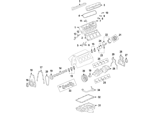 2015 Chevy Camaro Piston Diagram for 19209708