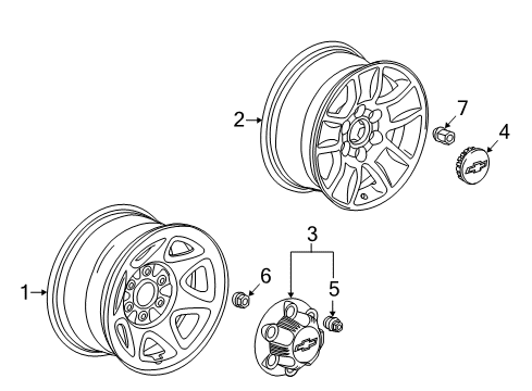 2017 Chevy Silverado 1500 Wheels Diagram 1 - Thumbnail