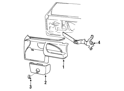 1994 Chevy Cavalier Front Door Trim Diagram