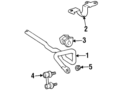 1999 Chevy Prizm Mount Bracket Diagram for 94857918