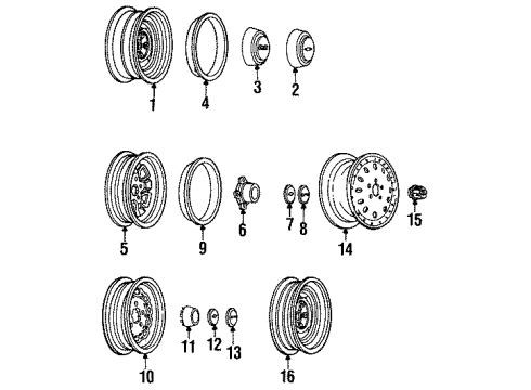 1991 GMC Syclone Wheels & Trim Diagram