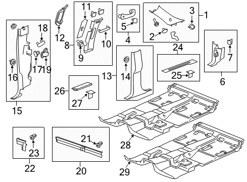 2009 Chevy Silverado 2500 HD Interior Trim - Cab Diagram 2 - Thumbnail