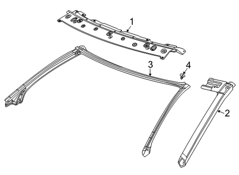 2021 Chevy Corvette Weatherstrip Diagram for 84820761