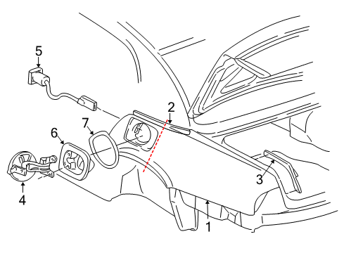 2005 Buick Park Avenue Quarter Panel & Components Diagram