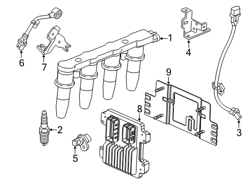 2014 Chevy Sonic Mount Bracket Diagram for 95049284
