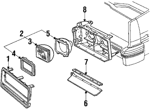 1985 Cadillac Eldorado Headlamps Diagram