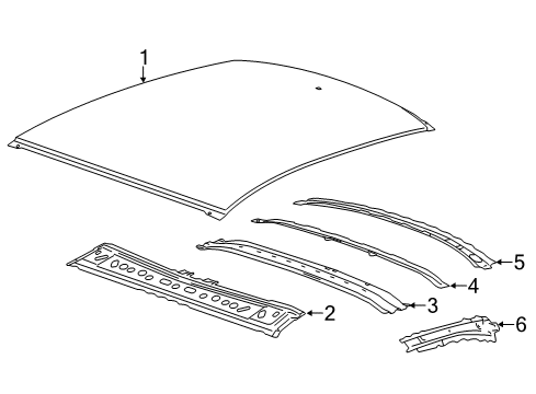 2016 Cadillac ELR Roof & Components Diagram
