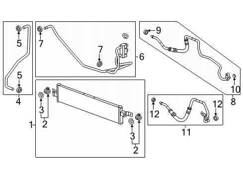 2020 Cadillac XT6 Oil Cooler, Transmission Diagram 1 - Thumbnail