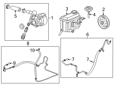 2011 Buick Lucerne Power Steering Pressure Hose Diagram for 25936850