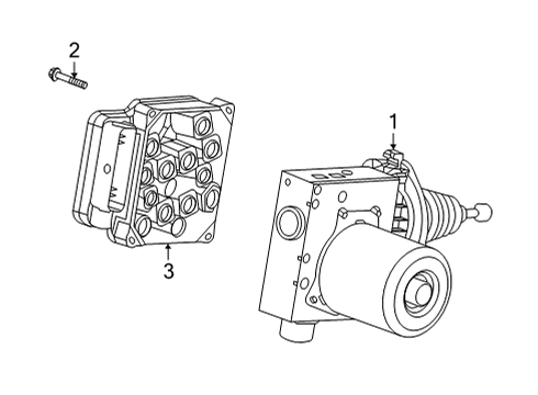 2022 Cadillac CT5 ABS Components Diagram