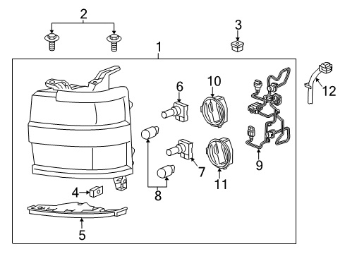 2016 Chevy Silverado 2500 HD Headlamps Diagram
