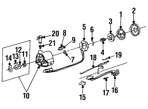 1986 Buick Electra Turn Signal Switch Diagram for 1997984