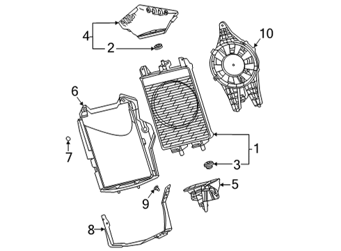 2022 Chevy Corvette Radiator & Components Diagram 3 - Thumbnail
