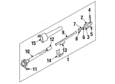 1992 GMC C1500 Lower Steering Column Diagram 1 - Thumbnail