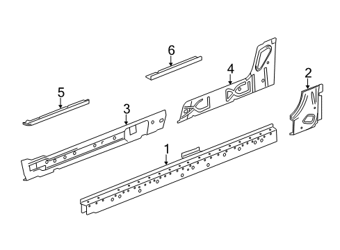 2020 Cadillac Escalade ESV Rocker Panel Diagram