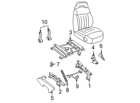 2005 Chevy Blazer Tracks & Components Diagram