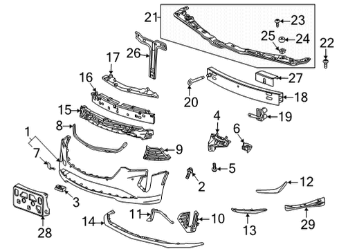 2023 Cadillac CT4 Bracket Screw Diagram for 11611883