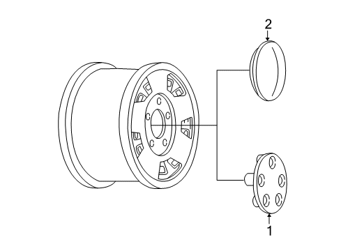 1996 Chevy K1500 Wheel Covers & Trim Diagram 7 - Thumbnail