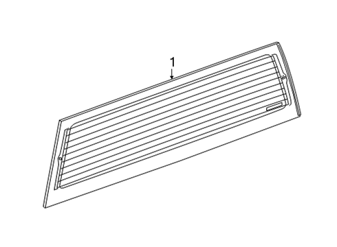 2021 Chevy Silverado 2500 HD Glass & Hardware - Back Glass Diagram