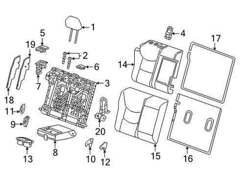 2022 Chevy Bolt EUV Bolster, Rear Diagram for 42792817