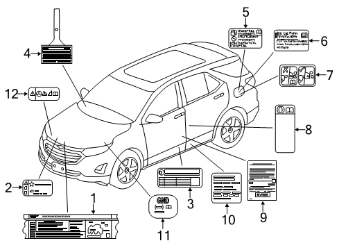 2022 Chevy Equinox Information Labels Diagram