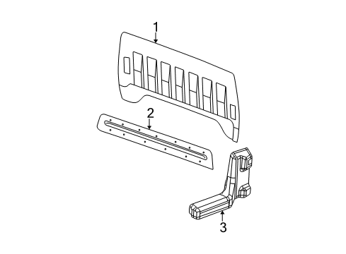 2004 Chevy Silverado 2500 HD Back Panel Diagram 1 - Thumbnail