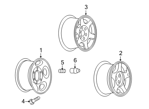 2006 Chevy Silverado 1500 Wheels Diagram 1 - Thumbnail