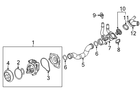 2015 Buick Verano Cooling System, Radiator, Water Pump, Cooling Fan Diagram 1 - Thumbnail