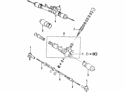 1986 Chevy Nova Tie Rod End Diagram for 94843589