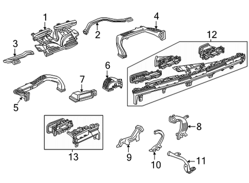 2021 Cadillac Escalade ESV Air Vent Grille, Driver Side Diagram for 84972368